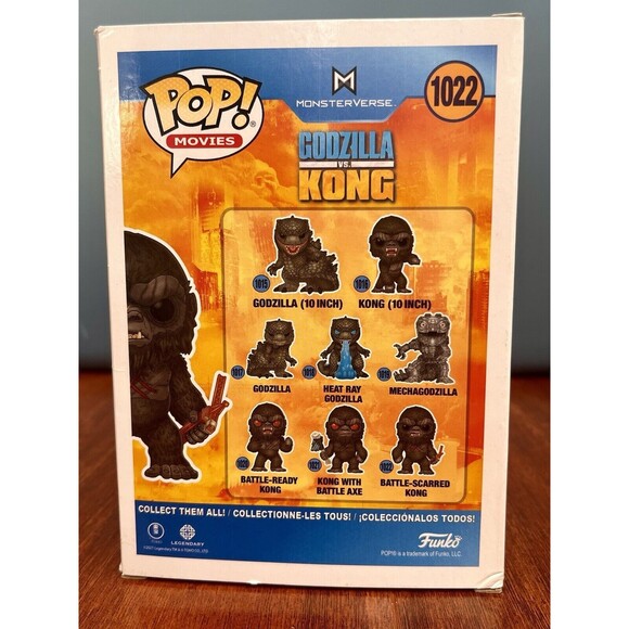 NEW Godzilla VS Kong Battle Scarred Kong Funko Pop! Vinyl Figure #1022 Movie - Picture 3 of 5